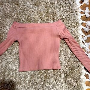 Pink off shoulder top